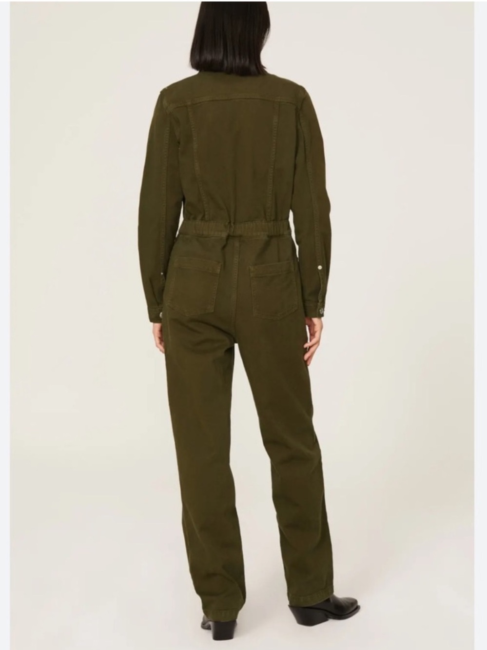 The‎ Kooples Olive Green Denim Utility Jumpsuit 1 - Picture 4 of 11